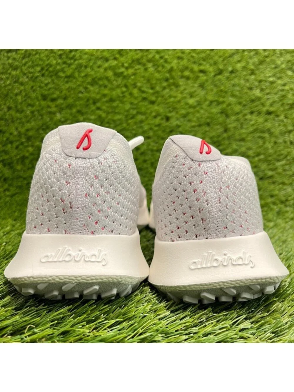 Allbirds Tree Dasher 2 Womens Size 9 White Red Athletic Running Shoes Sneakers